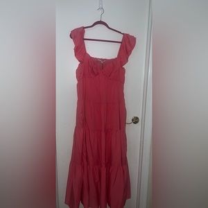 English Factory Ruffle Sleeve Maxi Dress